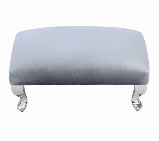 Square Footstool Foam Padding Queen Anne Style
