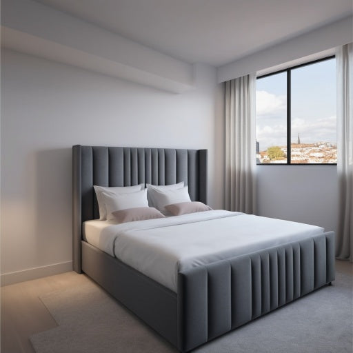 Vertical wingback bed